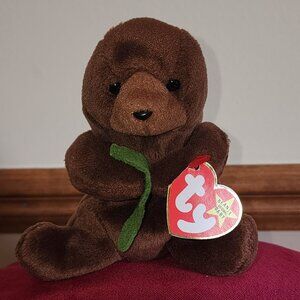 Ty RARE Beanie Baby Seaweed (P.V.C PELLETS) GREAT CONDITION With Tag Errors